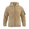 Men's Winter Velvet Fleece Zipper Jacket Casual Soft Skin Solid Warmth Streetwear Trendy Baggy Hooded Jacket Coats for Men