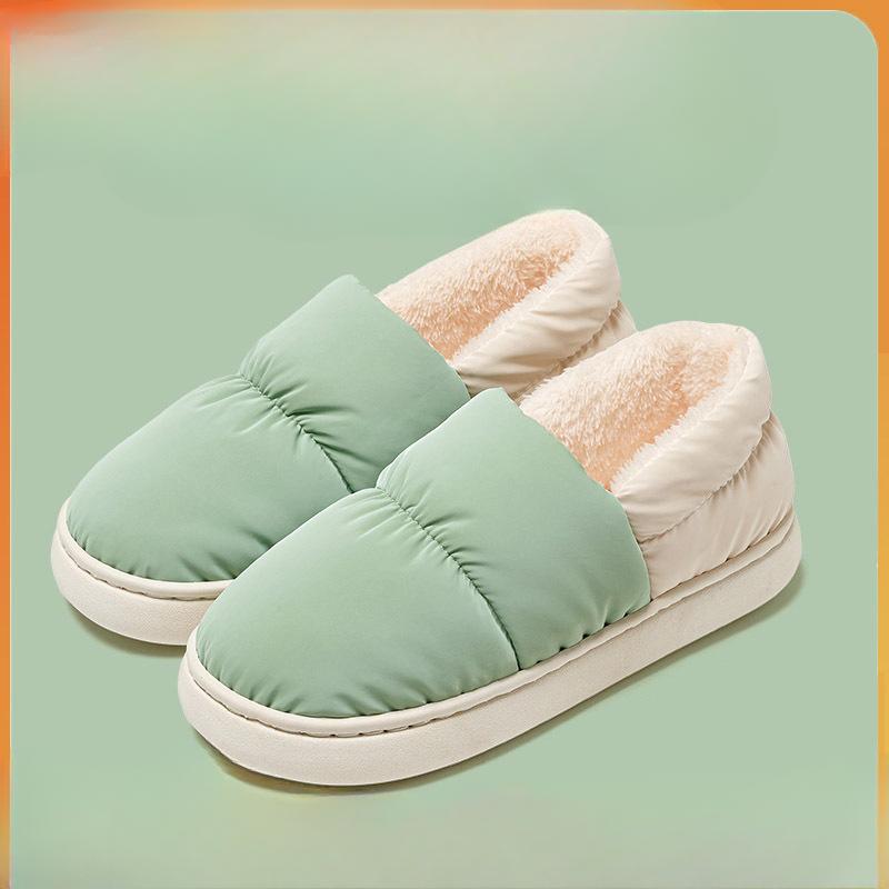 Wear Soft-soled Heels, Warm Fleece Shoes and Indoor Waterproof Cotton Shoes Over Slippers