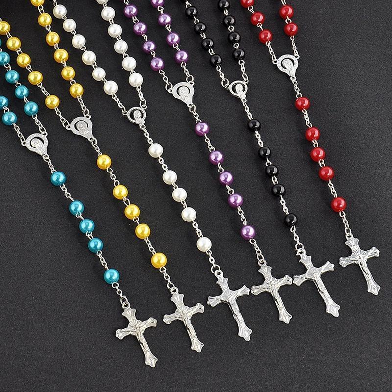 Buy Unisex Cross Imitation Pearl Long 
