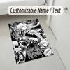 Personalized Crystal Velvet Carpet,Death Note Custom Printed Name, Plush Area Rug For Home Indoor Decor