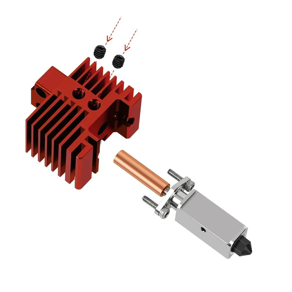 Für Bambu Lab Hotend Upgrade TZ 2.0 Version Bi-Metall Passend für Bamboo X1 X1C X1E P1P P1S Hotend Thermistor Messing Kupfer Harte Düsen