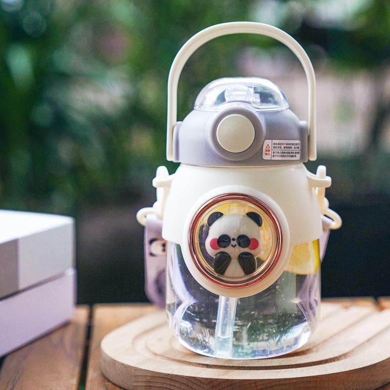 Cartoon Space - Capsule Kids Straw Cup, Portable Leak - Proof, 820ML Large Capacity Student School Travel Water Cup