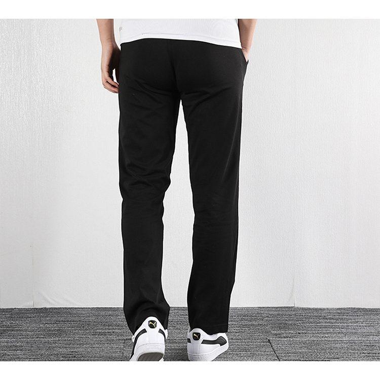 PUMA Knitted Sweatpants Men's Black Moderate Straight Fit Pants 843730-01