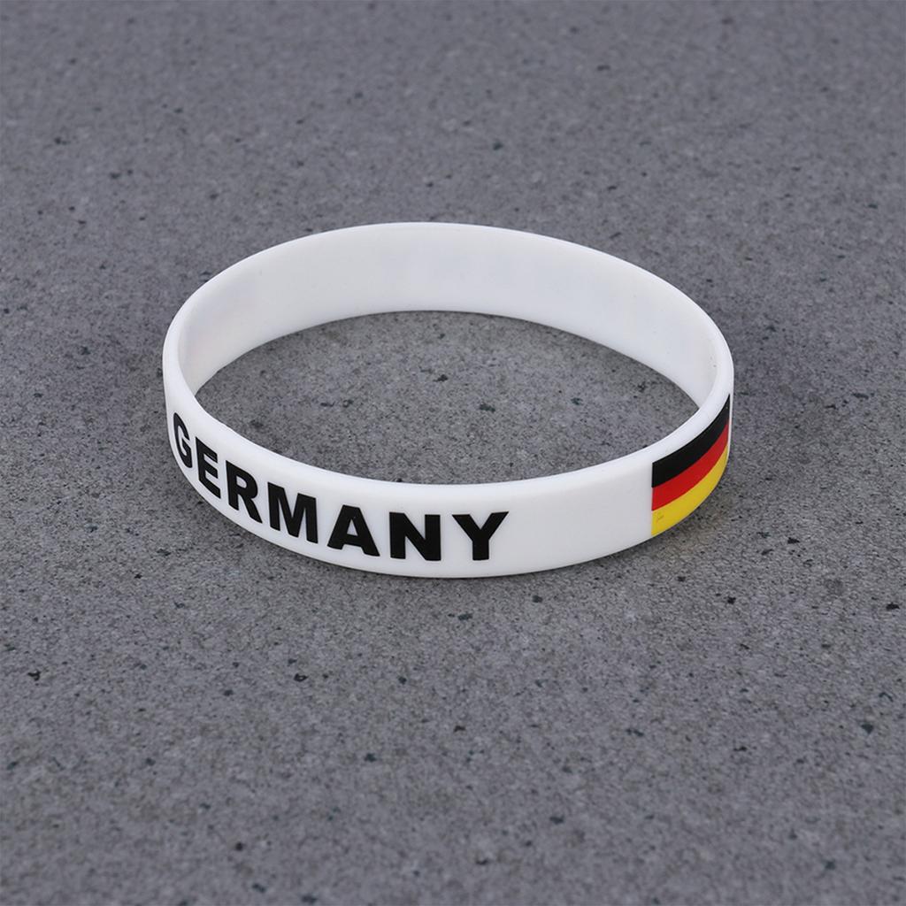 10dílná sada německých silikonových náramků - pevný náramek s německou vlajkou Německý náramek sportovní náramek - perfektní suvenýr pro fotbalové fanoušky