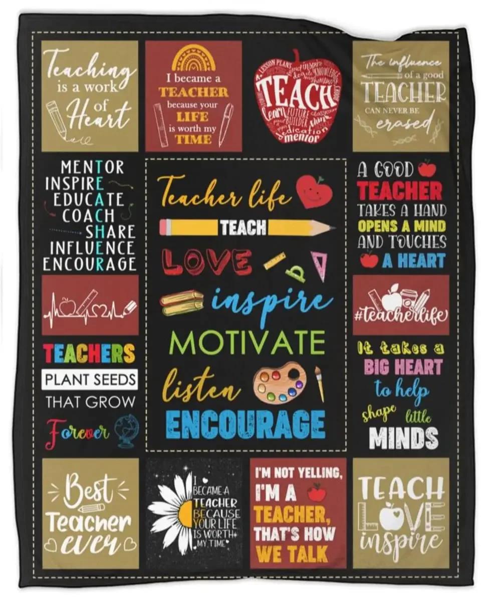 

Teacher Gifts,Teacher Blanket,Teacher Appreciation Gift Thank You Gift,Teachers Day Graduation Retirement Birthday Throw Blanket 75x90cm