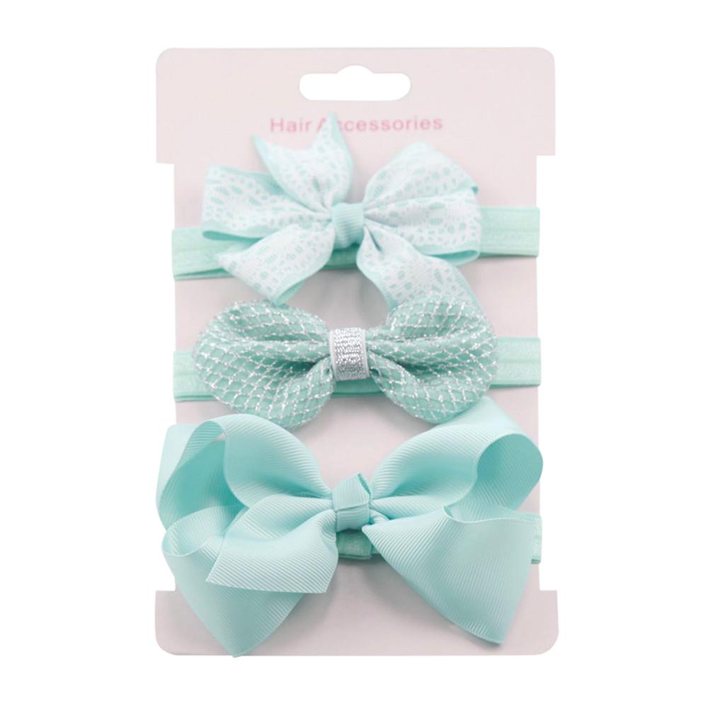 3Pcs Kids Elastic Floral Headband Hair Girls Baby Bowknot Hairband Set