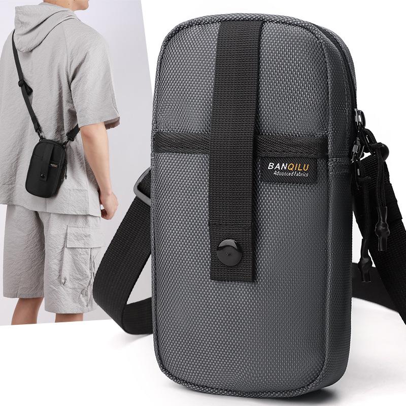 Outdoor Sports Mobile Phone Key Small Bag Men's New Multi-pocket Single Shoulder Crossbody Convenient Mini Vertical Small Backpack