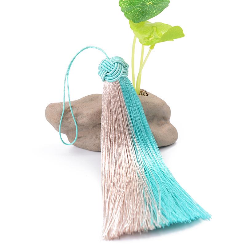 Hand-Woven Double Tassel Mixed-Color Bookmark: No Fading or Bending