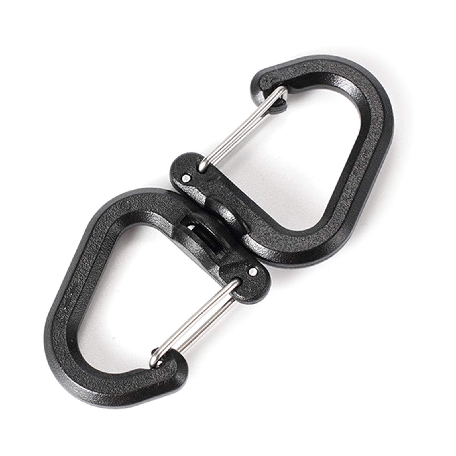 

Portable S Chain Hooks 360 Rotating Double Carabiner Outdoor Swivel Clip for Hiking Camping Backpacking Dog Walking L