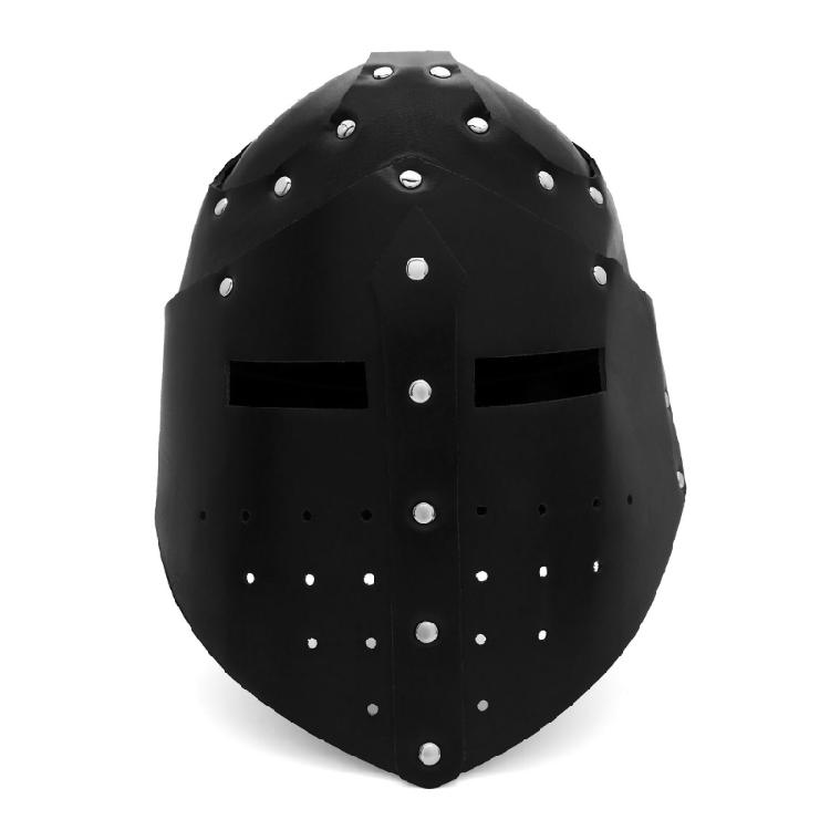 

Medieval Crusader Soldier Costume Helmet Templars Knights Armour Helmet for RolePlay Halloween Cosplay Party LARP чорний