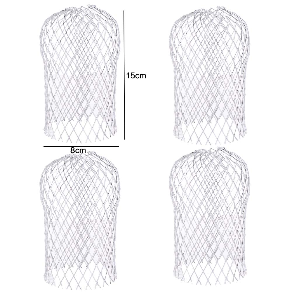 4pcs Silver Anti-Blocking Filter Expand Aluminum Floor Drain Filter Gutter Cleaning