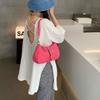 Fashi Design Women's Shoulder Crossbody Bags Vintage Rose Red Ladies Chain Underarm Bag Female Girls Clutch Purse Handbags