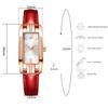Women's Diamond Quartz Watch Luxury Diamond Wristwatch with PU Leather Strap for Home Office Working Dating Elegant