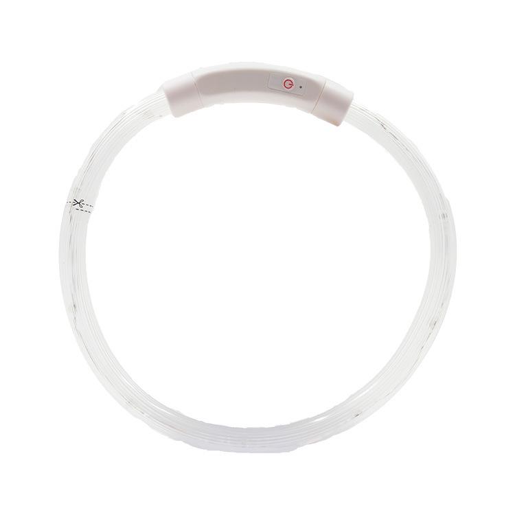 Guler LED Luminos Reîncărcabil USB pentru Animale de Companie - Bandă Luminoasă pentru Gât Stil Bandă cu Puncte Luminoase