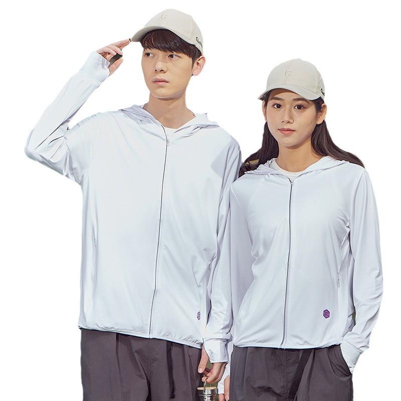 UV Protection Hooded Sun Shirt Couples Lightweight Breathable Outdoor