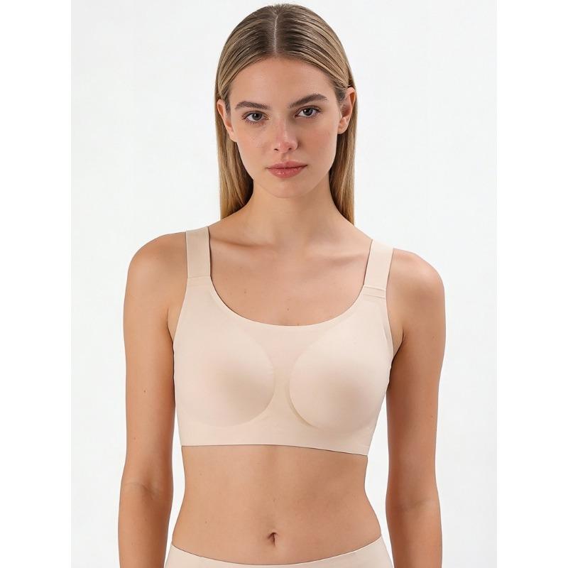 Plus Size Women Seamless Soft Support Full Cup Large Bust Daily Bra