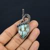 Copper Larimar Pendant Gemstone Handmade Jewelry, 999 Copper Wire Wrapped Pendant, Gift For Wife Jewelry