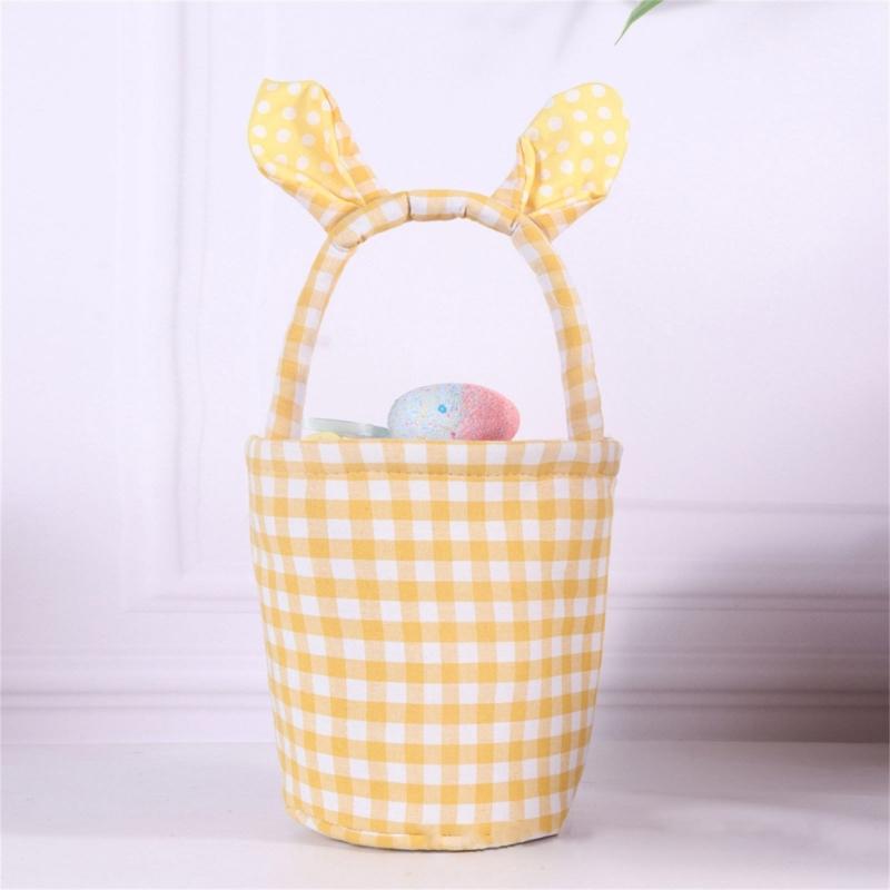 Portable Hanging Easters Decors Basket Rabbits Shape Easters Organizers  Basket For Kids Room Decors And Gift Presentation