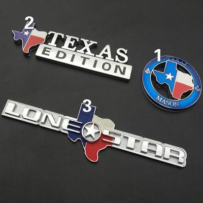 3D kovové samolepky s emblémem Lone Star Texas Edition pro Wrangler Liberty, Grand Cherokee, Patriot, Renegade, Compass