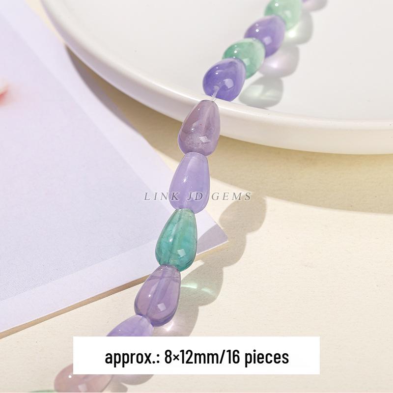 Jinde Jewelry Natural Colorful Fluorite Irregular Beads - Round, Tube, Teardrop Shapes for DIY Jewelry Accessories and Beading.