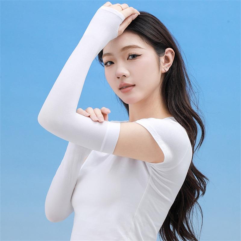 Fashion Arm Sleeves Summer Sun UV Protection Ice Cool Cycling Running Fishing Climbing Driving Arm Cover Warmers for Men Women