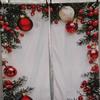 Party Essential Red Berries Pattern 2PCS Christmas Printed Curtains Luxurious Style Xmas Ball Holiday Windowcurtain