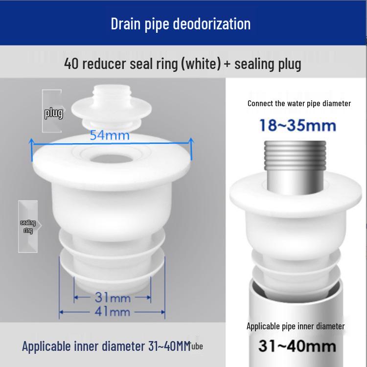 Silicone Deodorant Seal for Kitchen and Washing Machine Drain Pipes