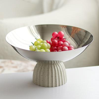 Nordischer Leichter Luxus Hohe Obstschale Musterzimmer Wohnzimmer Couchtisch Weiche Dekorationen Süßigkeiten Snacks Präsentationsschale