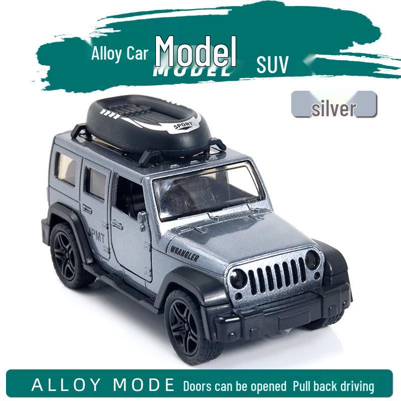 1:36 Benben Alloy Off-Road Police Jeep Toy with Opening Doors Cake Topper