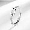 925 Sterling Silver High-End Full Diamond Hollow Design Horseshoe-Shaped Zircon Ring Personalized High-Quality Women's Ring