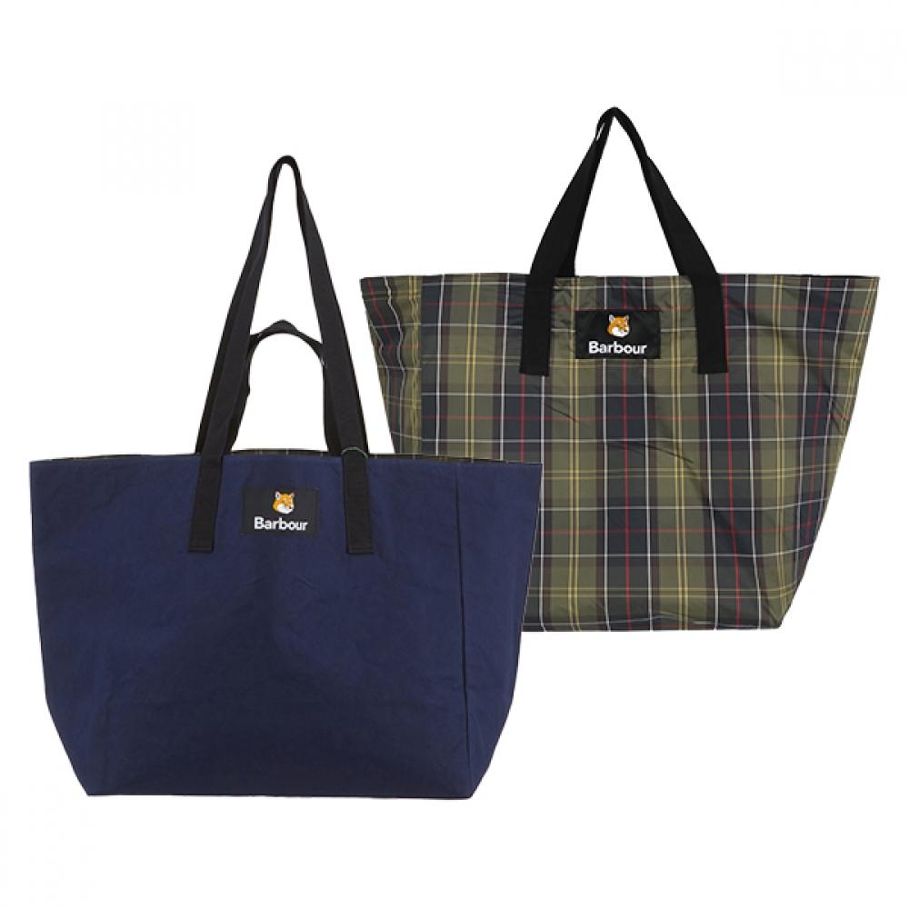 

Barbour Uba0692 Ny Barbour X Maison Kitsune foX Head Двостороння сумка-тоут UBA0692 NY