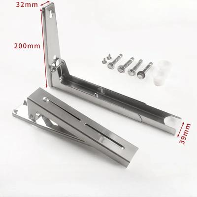 Stainless Steel Microwave Foldable Oven Shelf Rack Support Frame Stretch Adjustable Wall Mount Bracket Holder Kitchen Storage