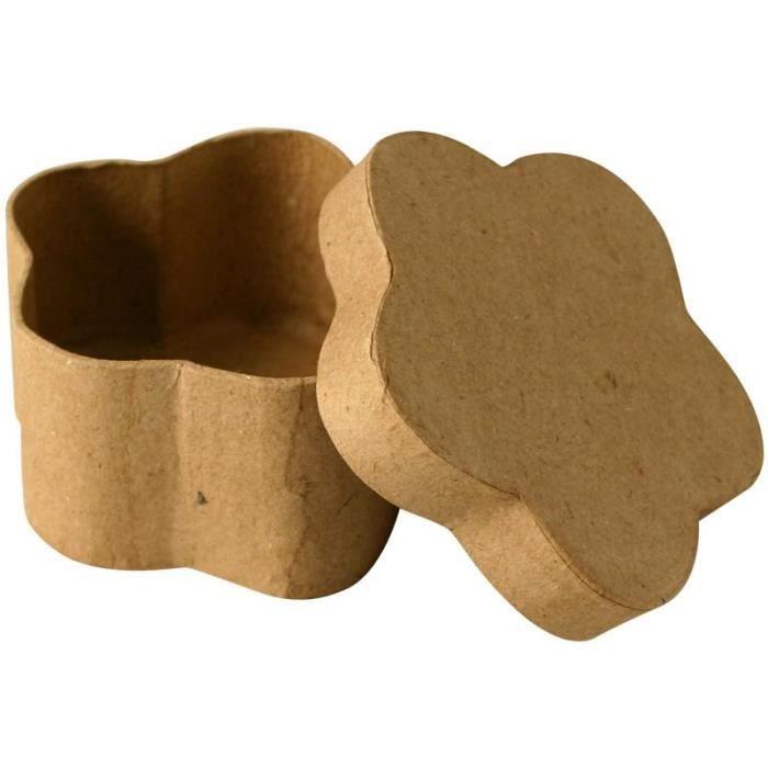 Boîte en carton - GRAINE CRÉATIVE - 8 cm - Marron - Décorative - Mixte
