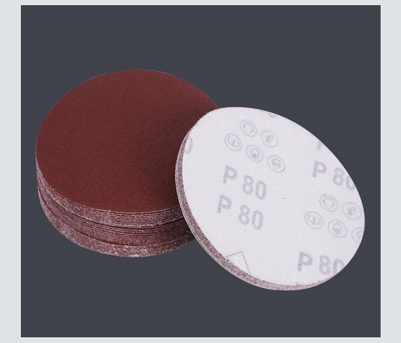 Red Flocked Sandpaper Discs for Metal and Wood Polishing
