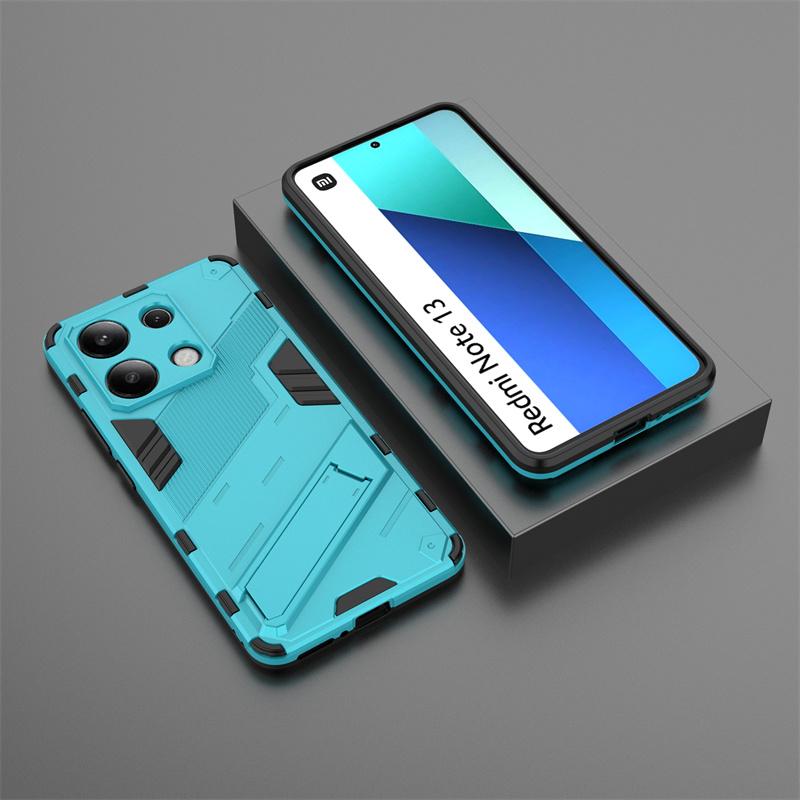 For Xiaomi Redmi Note 13 4G Case Car Magnetic Stand Shockproof Armor Phone Case for Redmi Note13 4G Global Back Cover Fundas