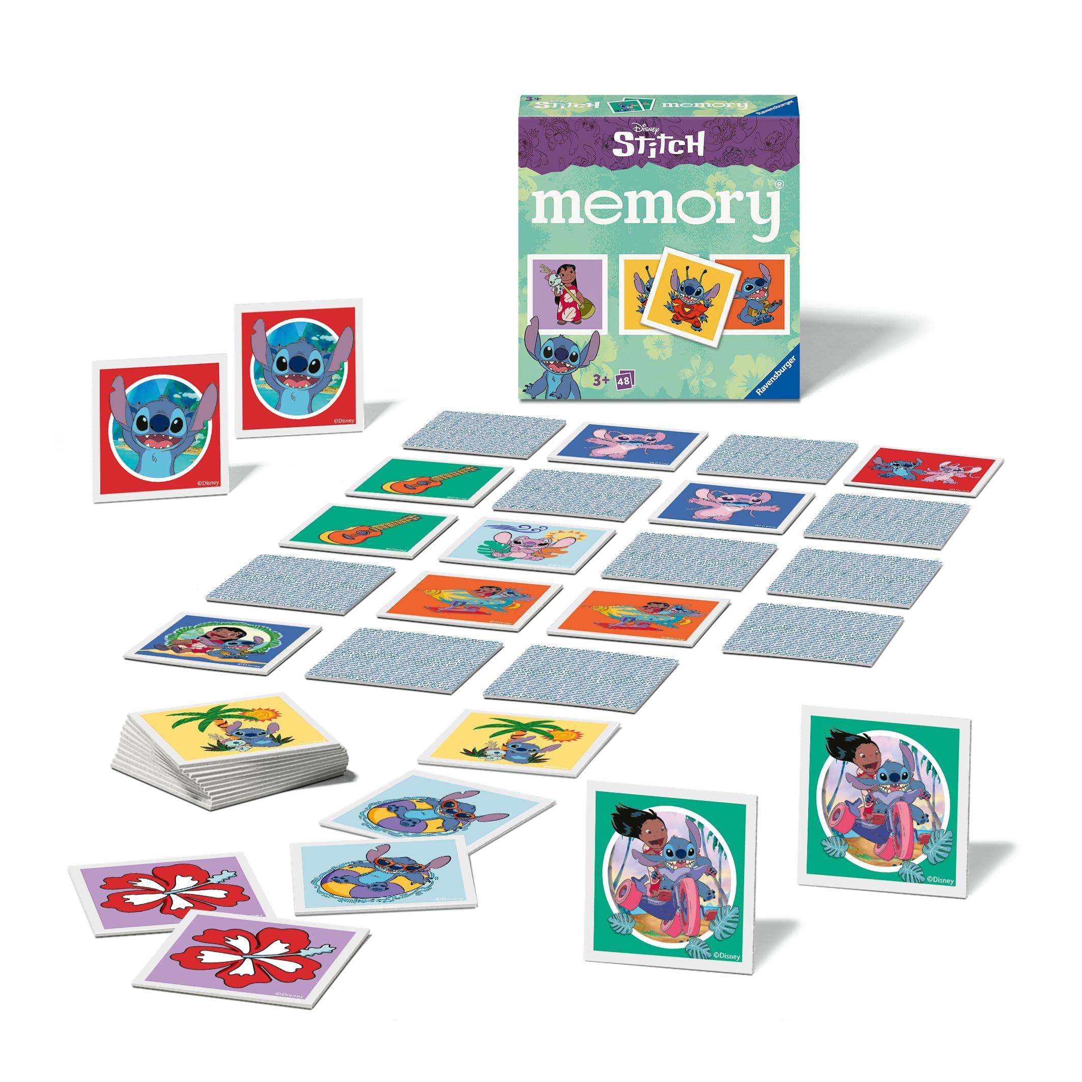 

Ravensburger Disney Stitch Mini Memory Board Game for ages 3 and memory picture matching educational card gift (24696) up. [Disney game, game, game,