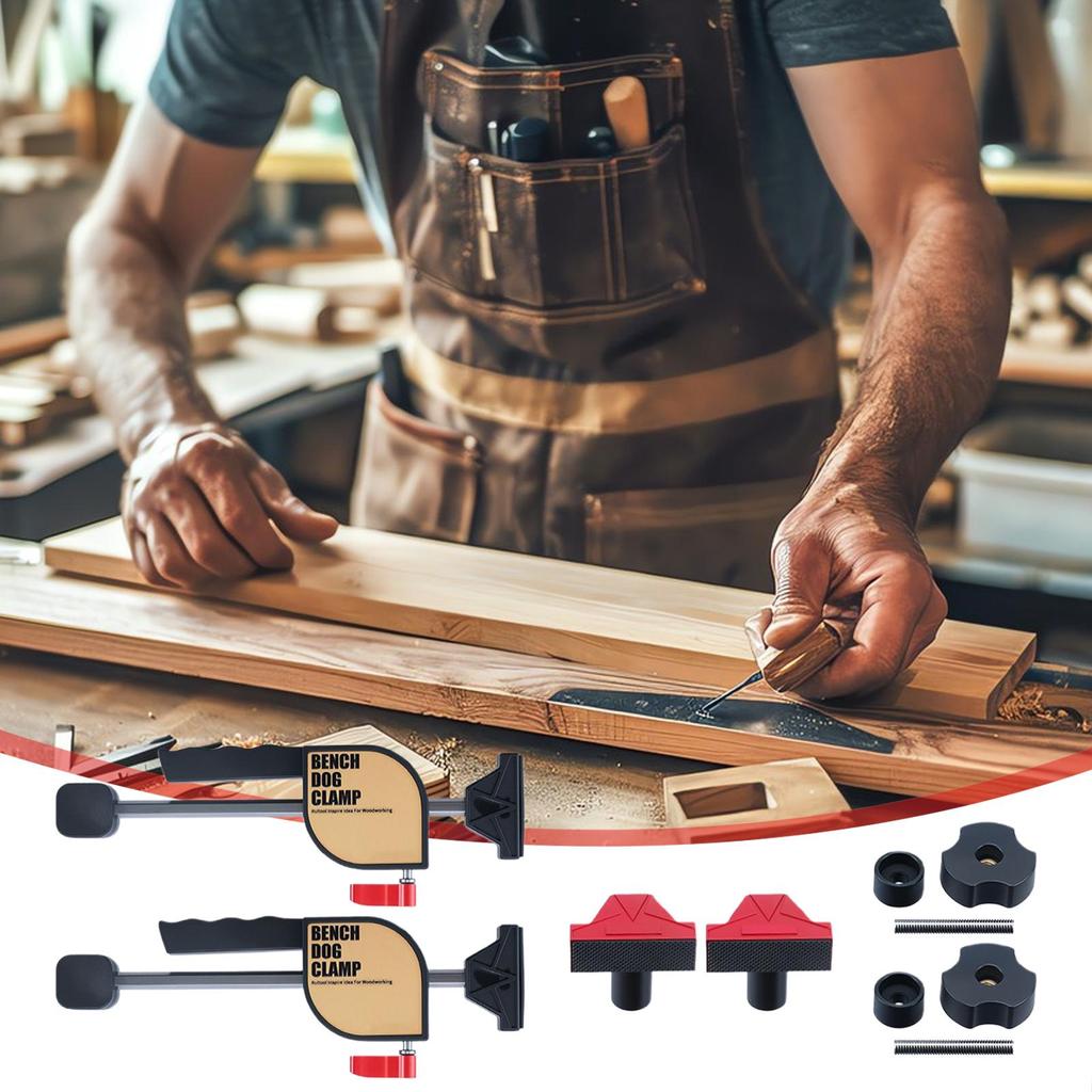 Wood Clamps Heavy Duty Adjustable Clamping Benches Wood Working Desktop Clip Set For Saw Rail Assembly Gluing Furniture Making