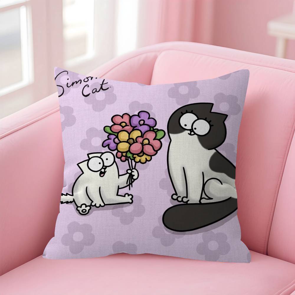 Kawaii SSimons Cat anime  pillow cover sofa cushion cover home room decoration children gift