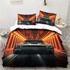 Retro Dodge Srt Hellcat Závodní přikrývka Povlečení Sada povlečení na manželskou postel Povlak na peřinu Pokoj pro kluky Povlak na polštář do postele Povlak na prošívanou deku