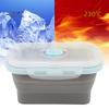 3pcs Rectangular Foldable Silicone Lunch Box, Portable Bento Box 350/500/800ML