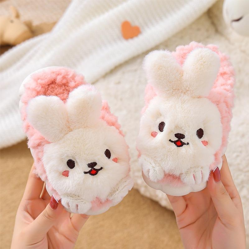 

Детские хлопковые тапочки зимние для дома с плюшевой подошвой 26 -27