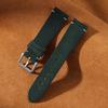 Suede Leather Watch Strap 20 22mm for Samsung Watch6/5/4 Soft Calfskin Bracelet Quick Release Band Handmade Stitching Wristband
