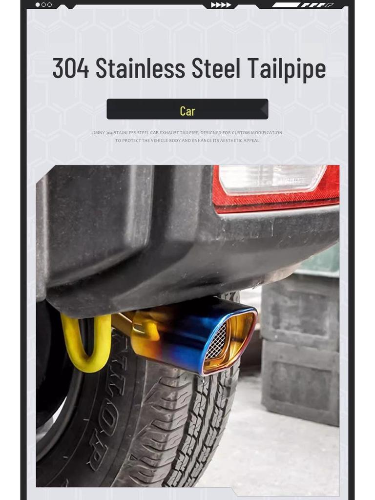 Stainless Steel Exhaust Tailpipe for Suzuki Jimny - Special Car Decoration & Modification Accessory