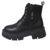 Winter New Black Short Boots, Children's Tide and Platform Martin Boots, Women's Short Handsome Locomotive Boots