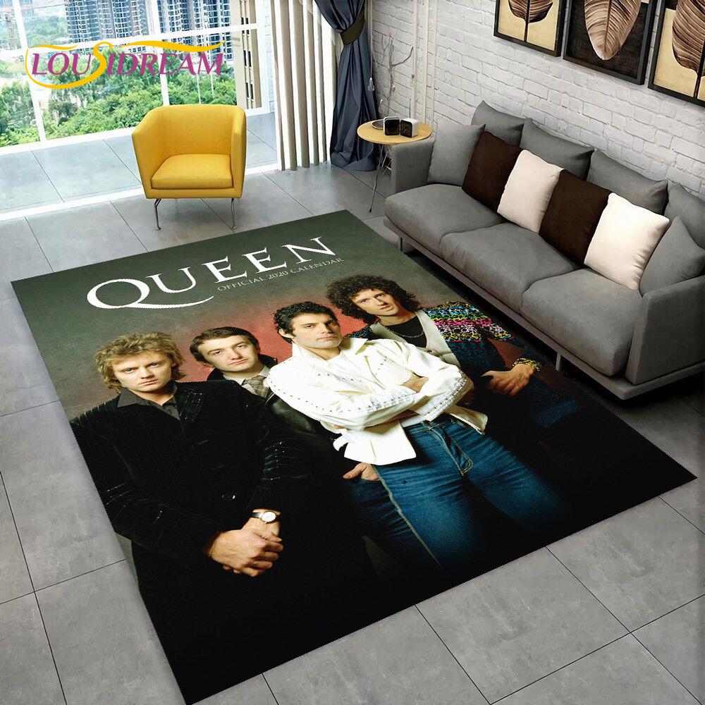 Freddie Mercury Queen-Rock-Band Χαλί Περιοχής, Χαλί για Σαλόνι Υπνοδωμάτιο Καναπέ Διακόσμηση Πατάκι Πόρτας, Παιδικό Παιχνίδι Αντιολισθητικό Χαλάκι Δαπέδου