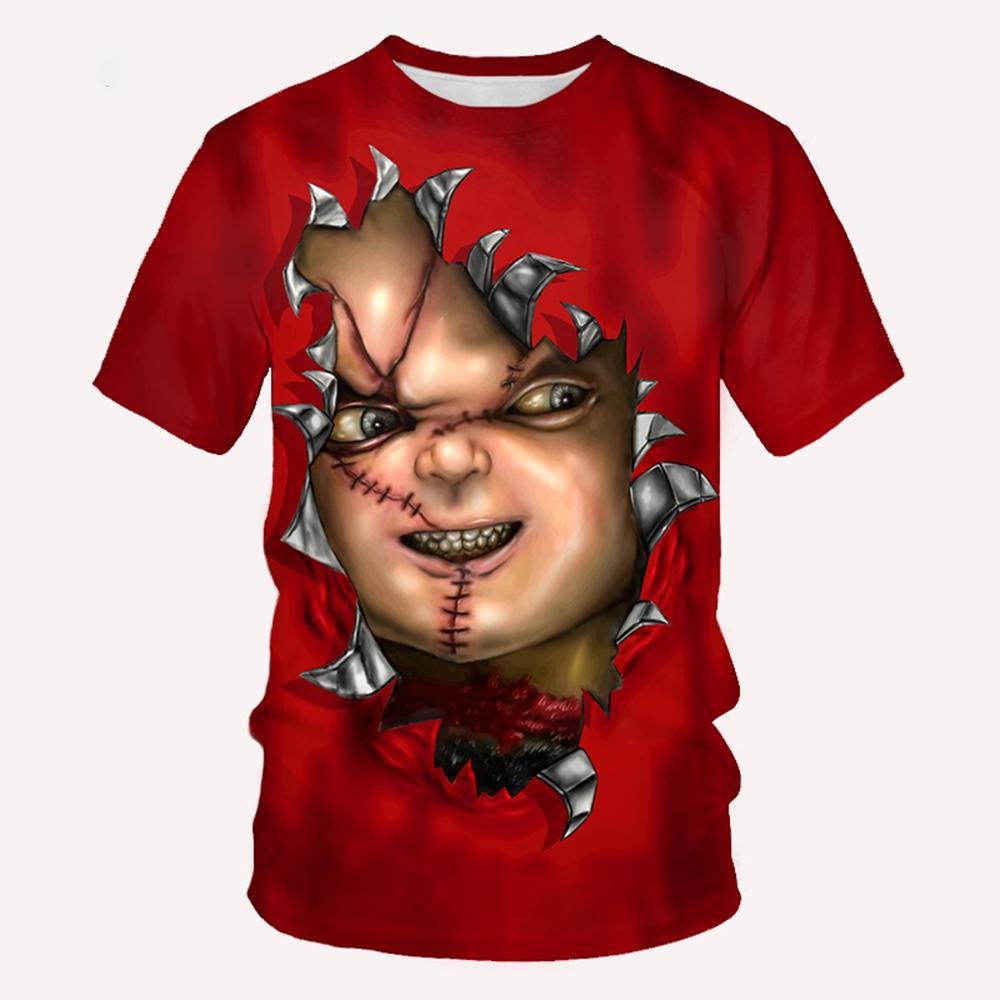 

Летняя новинка и персонализированный 3D-принт с рисунком на тему фильма, нейтральная повседневная удобная футболка с короткими рукавами 3XL