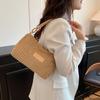 Simple Corduroy Shoulder Bags for Women Versatile Solid Color Ladies Underarm Bag Lightweight Portable Female Handbag Purse