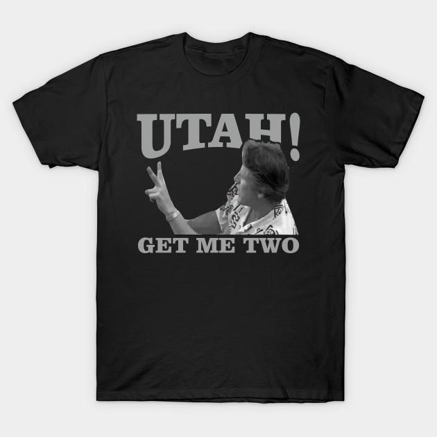 

Men Black Print T-shirt Utah Get Me Two No-Cut Transfer Paper Print Cotton Tshirt 4XL чорний
