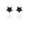 Cool Mini Black Handsome Korean Style Ear Stud Female Heart Earrings Dripping Oil Fashion Jewelry
