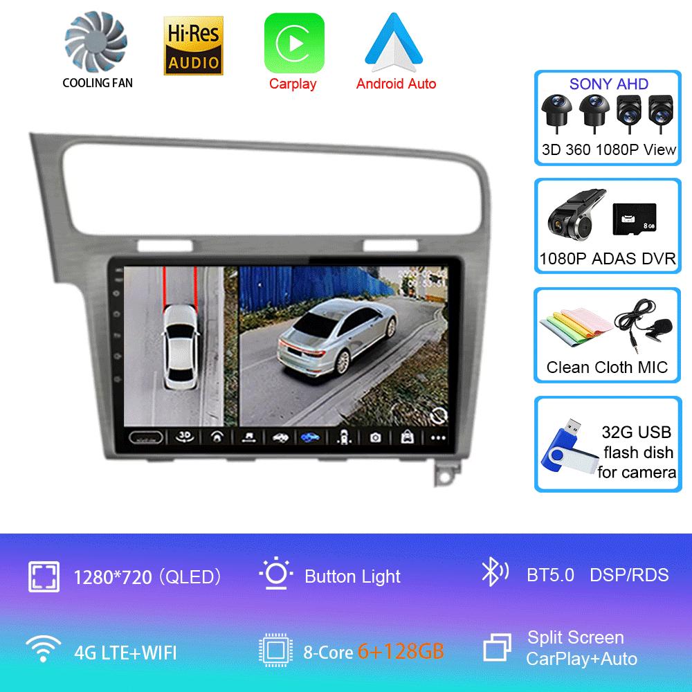 Car Radio Android 14 For Volkswagen VW Golf 7 MK7 GTI 2013-2020 Carplay HD Multimedia Auto Qualcomm GPS Stereo Video Player 2din